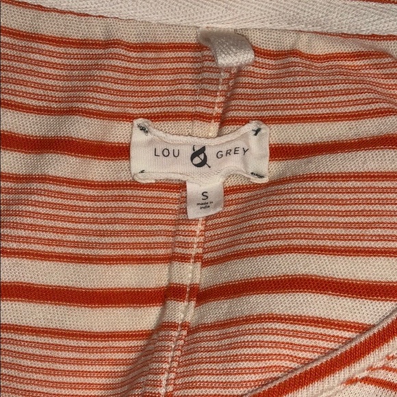 Lou & Gray Orange Striped Cap Sleeve Tee Dress - Picture 5 of 5